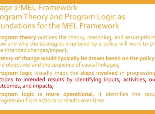MEL Webinar 3 – Setting up a MEL System – Logical Framework